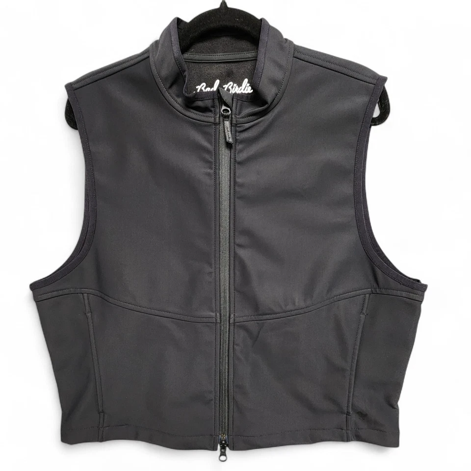 Bad Birdie 软壳高尔夫背心女式 XL 黑色全拉链弹力全新无标签 — 第 1/4 张图片