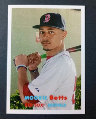 MOOKIE BETTS BOSTON RED SOX 2017 TOPPS THROWBACK THURSDAY TBT #47 - Image 1 of 4