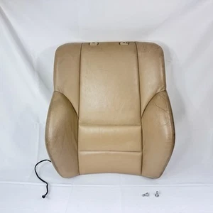 BMW E46 3 Series Sport Seat Backrest Upper Complete Frame Beige Cushion OEM - Picture 1 of 24