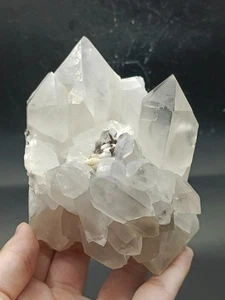 563 g erstaunliche natürliche rohe klare Quarzkristall Cluster Mineral Probe - Bild 1 von 23
