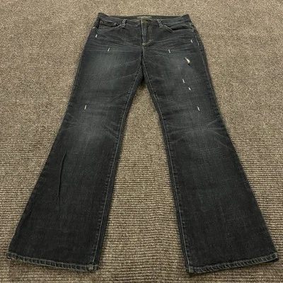 LRL 靴型牛仔裤女式 8 码蓝色牛仔中腰劳伦牛仔裤 Co — 第 1/4 张图片