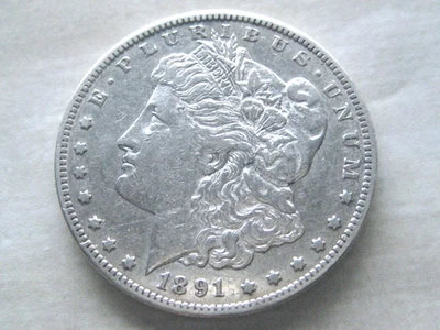 1891-CC Morgan Dollar, Rarer Date Strong Details  (11-13)++++ - Image 1 of 4