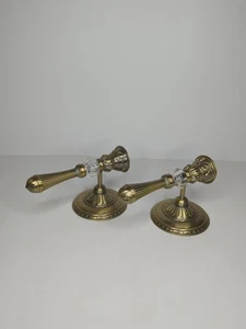 PARTYLITE Classic Creations Antiqued Brass Wall Sconces Set Of 2 - Picture 1 of 5