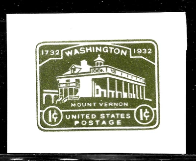 HICK GIRL-OLD MINT U.S. CUT SQUARE STAMPS SC#U523  MOUNT VERNON     X5996 - Image 1 of 2
