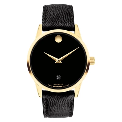 Reloj para hombre Movado Museum clásico automático 40 mm esfera negra 0608025 / 0607566 Foto 1 de 3