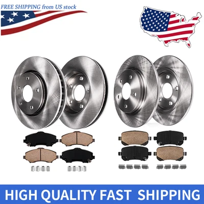 11.89" Front 12" Rear Disc Rotors Brake Pads for Town & Country Grand Caravan - Image 1 of 4