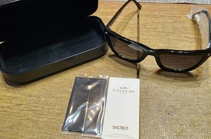 Neu mit Etikett Coach 8191 (L1612) 540T3 56 schwarze Sonnenbrille - Bild 1 von 4