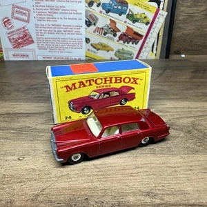 Matchbox Lesney No. 24 Rolls-Royce Silver Shadow w Original Box 1/64 Vintage Car - Picture 1 of 20