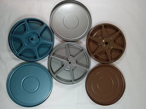 Lot of 3, 7-inch 8mm Film Reels Movie Metal Decorative Movie Room Display VTG - Picture 1 of 4