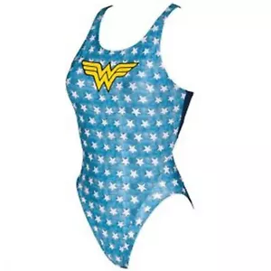 Arena Wonder Woman Stars Swim Tech One Piece Swimsuit NEW Size 22 - Picture 1 of 11