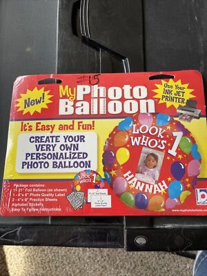 Look Who’s 1/21” Foil Mylar Balloon! My Photo Balloon/Personalize/ 1st Birthday - Image 1 of 4
