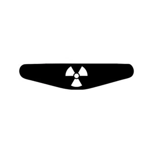 Radioactive - Play Station PS4 Lightbar Sticker Aufkleber schwarz - Picture 1 of 3