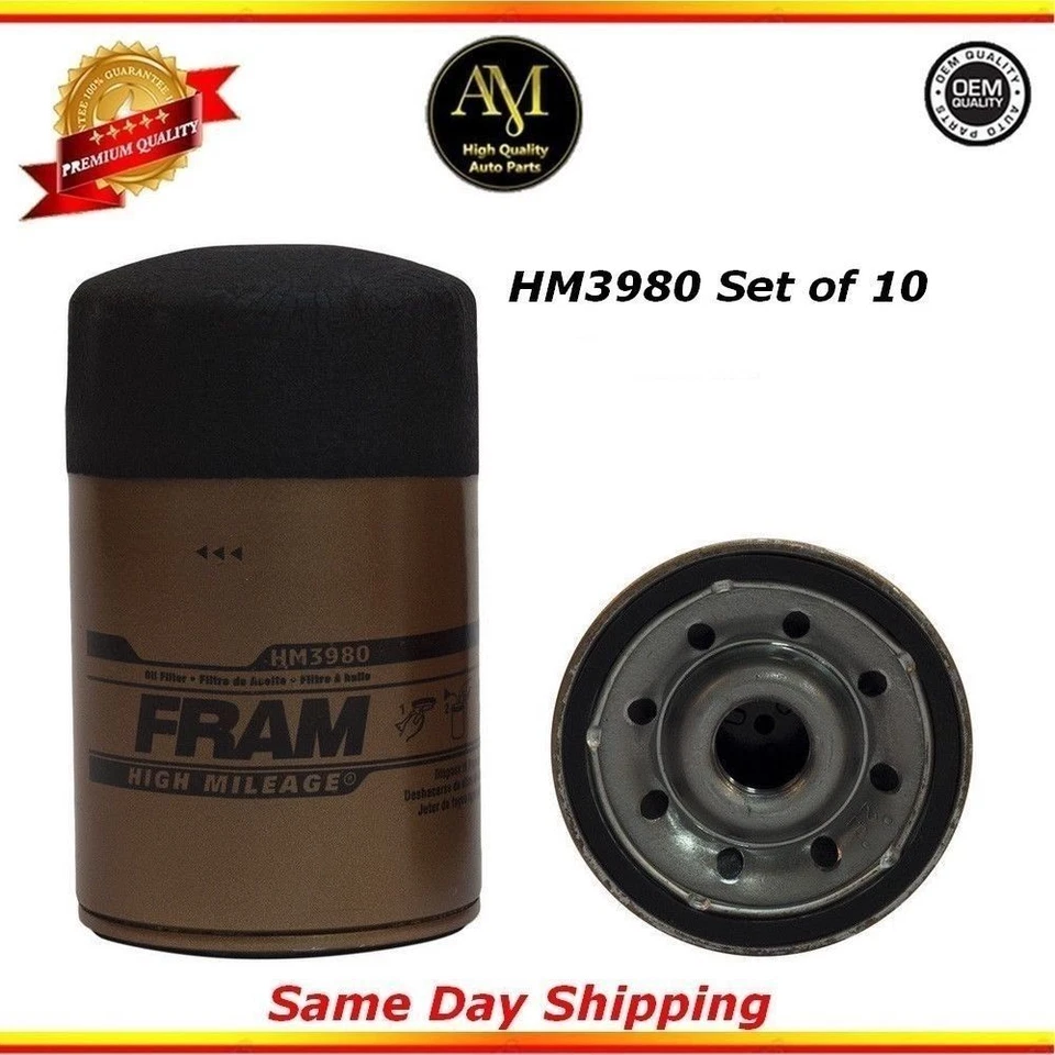 Juego de 10 filtros de aceite HM3980 para: Chevrolet GMC G3500 4,3 L 5,0 L 5,7 L Foto 1 de 1