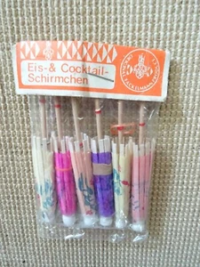 Vintage Sixpack Fackelmann Eis & Cocktail Sonnenschirme ~1950er - Bild 1 von 4
