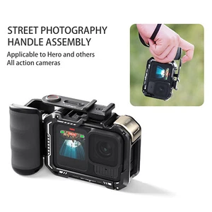 Action Camera Handheld Photo Grip for Insta360Ace Pro/DJI Action 5Pro/Hero13 12 - Picture 1 of 14