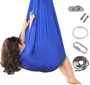 Indoor Outdoor Swing for Children, Hammock with Hanging Fixings, New In Grey - Picture 1 of 10