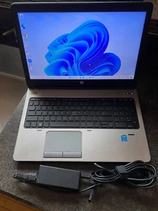 HP ProBook 650 G1 15.6" i5-4300M 2.6GHz 128GB SSD 8GB Win 11 Adapter **READ** - Picture 1 of 4