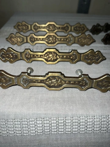 Vintage MCM Dresser Drawer Handles  Metal Vintage Hardware Lot Of 16 Cover