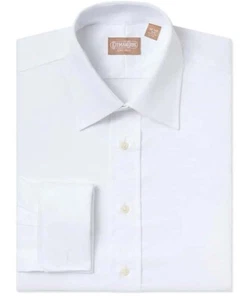 Gitman Broadcloth Pique Tuxedo Shirt with French Cuffs - Picture 1 of 1