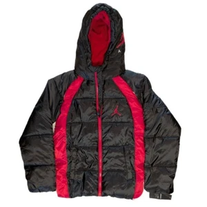 NWT Boys Medium Black and Red Jordan Jumpman Puffer Jacket Sz M - Picture 1 of 3