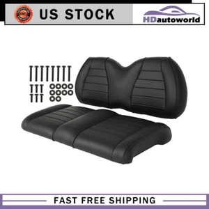 Golf Cart Front Seat Bottom & Back Cushion Set for Club Car Precedent Black - Picture 1 of 9