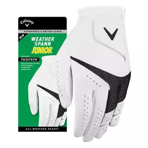 Callaway Golf Juniors 2024 Weather Spann Junior Left Hand Leather Blend Glove - Picture 1 of 3