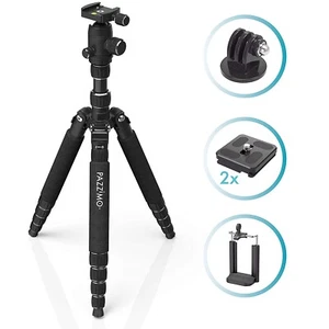 Pazzimo Tripod Aluminum Travel 146cm 3D 360° Head Camera Photo - Picture 1 of 8