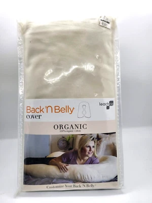 Leachco Back'n Belly Pillow Cover Organic Cotton Natural Ivory New In Package - Image 1 of 3