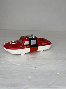 Popular Playthings Magnetic Snap Together 3 Piece Red White Rescue 911 Boat Ship - Picture 1 of 5