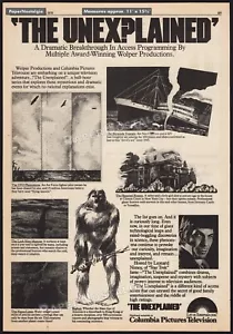 THE UNEXPLAINED - Anuncio comercial original de 1976/póster/promoción de TV _ Leonard Nimoy - Imagen 1 de 1