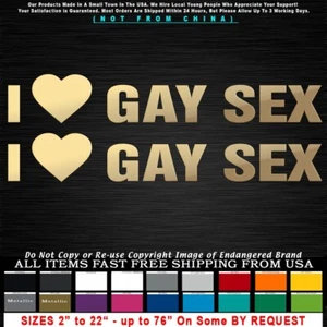Gay I Heart Love Gay Sex Funny 2 Stickers - Bild 1 von 12