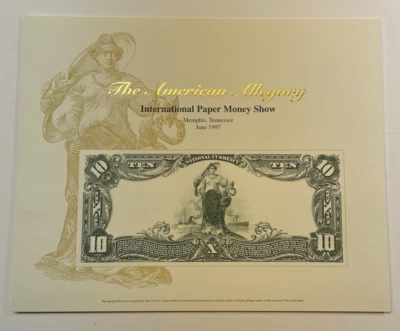 International Papier Money Show Memphis, Tennessee $10 SOUVENIR CARD JUNE 1997 - Image 1 of 3