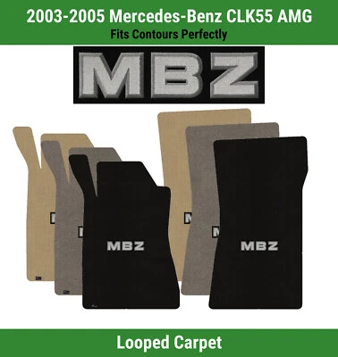 Alfombrillas delanteras Lloyd Classic Loop para Mercedes-Benz CLK55 AMG del 03-05 con apliques MBZ Foto 1 de 4