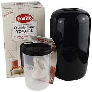 NEW EasiYo Yoghurt Maker 1kg Fresh Homemade Yogurt Food Storage Container BLACK - Picture 1 of 7