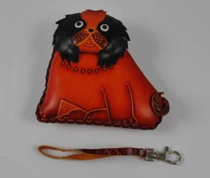 Hecho a Mano Cuero 3D Animal Perro Cachorro Bolso de Moneda Bolsillo Mujeres Niño P23 - Imagen 1 de 12