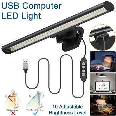 LED Desk Lamp USB Computer Laptop Monitor Screen Clamping Light Bar Office Home - Image 1 of 4
