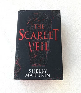 The Scarlet Veil FairyLoot Hardcover Sprayed Edges Hand Signed Shelby Mahurin - Picture 1 of 8