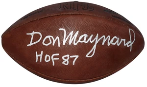DON MAYNARD AUTOGRAPHED NEW YORK JETS THROWBACK WILSON NFL DUKE FOOTBALL JSA - Picture 1 of 1
