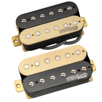 Wilkinson Classic Tone Zebra Ceramic Overwound Open Humbucker Guitar Pickups Set - image 1 of 4