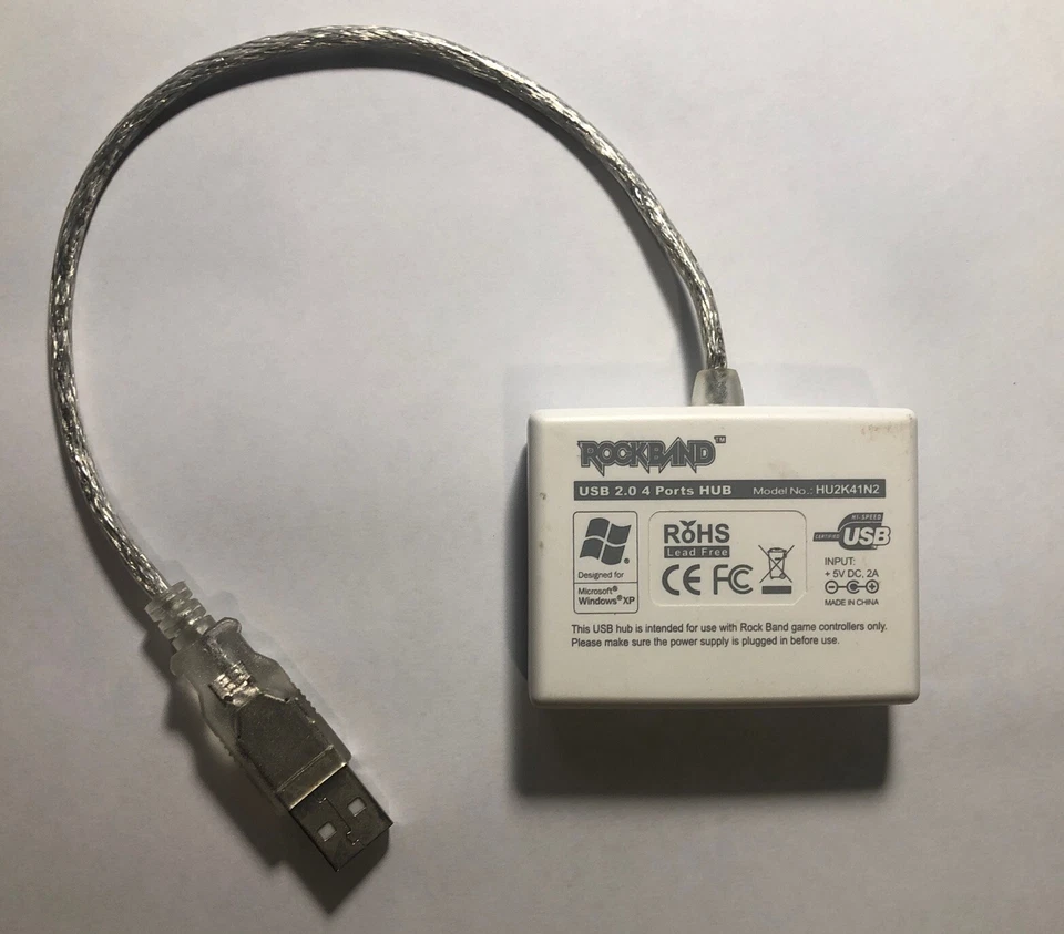 Rock Band USB 2.0 4 Puertos USB Hub Modelo HU2K41N2 Nintendo Wii Xbox 360 PS3 Foto 1 de 4