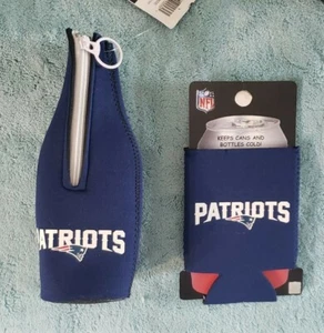 New England Patriots blue Can and bottle Holder [NEW] NFL Coozie Koozie Cold - Picture 1 of 1