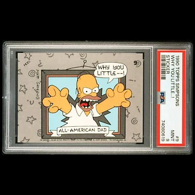 1990 Topps Simpsons Stickers #9 - Why you Little - PSA 9 Foto 1 de 2