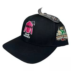 RARE 145th Kentucky Derby Game Winner Snapback Hat - Black Color - Embroidered - Picture 1 of 9