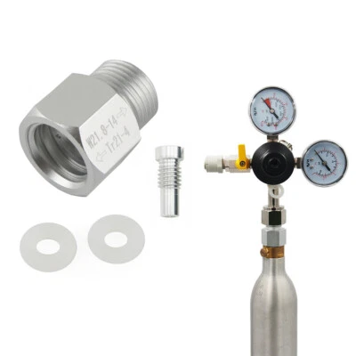 T21-4 zu W21.8-14 Adapter Konverter zum CO2 Zylinder für Soda Wassersprudler DE - Bild 1 von 4