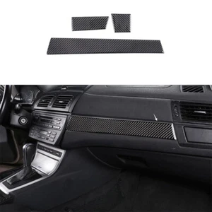 Real Carbon Fiber Central Console Instrument Panel Trim For BMW X3 E83 2006-2010 - Picture 1 of 10