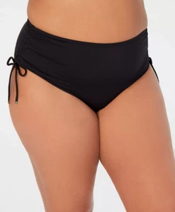 MICHAEL Michael Kors High Waist Side Tie Swim Bottom Black Size 20W - Picture 1 of 2