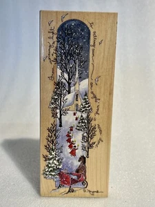 Stamps Happen AN ANGELS WORK #80181  Wood Rubber Stamp by D Morgan UNUSED & RARE - Picture 1 of 3