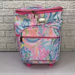 Lilly Pulitzer Rolling Insulated Cooler Multi Carnivale Coral Pink Beach Pool - Bild 1 von 8