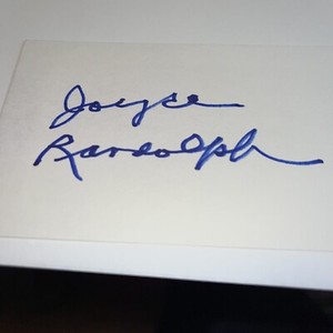 Joyce Randolph The Honeymooners signed 3x5 index card