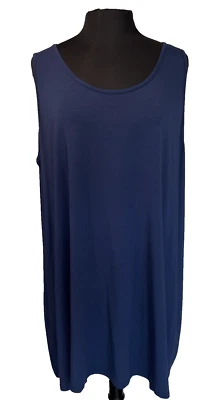 Blue Sky Clothing Co. Camiseta sin mangas túnica swing talla grande 1X azul atletismo relajado Foto 1 de 4